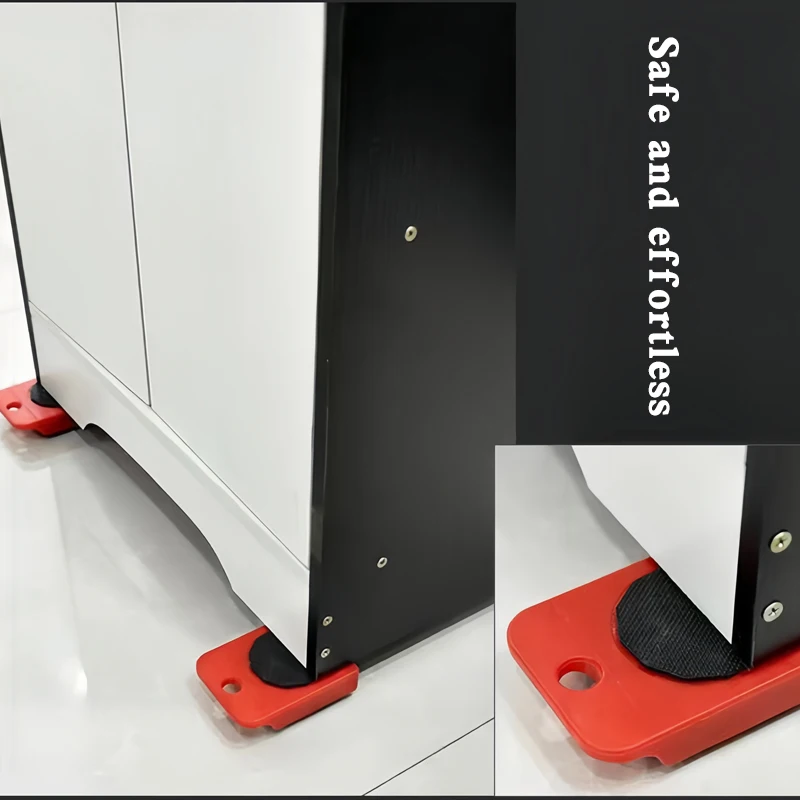 Furniture Lifter Set Of 5 3.9"x3.07" Furniture Slides Kit Move Roller Tools 360 Degree Rotatable Pads Easily Rede