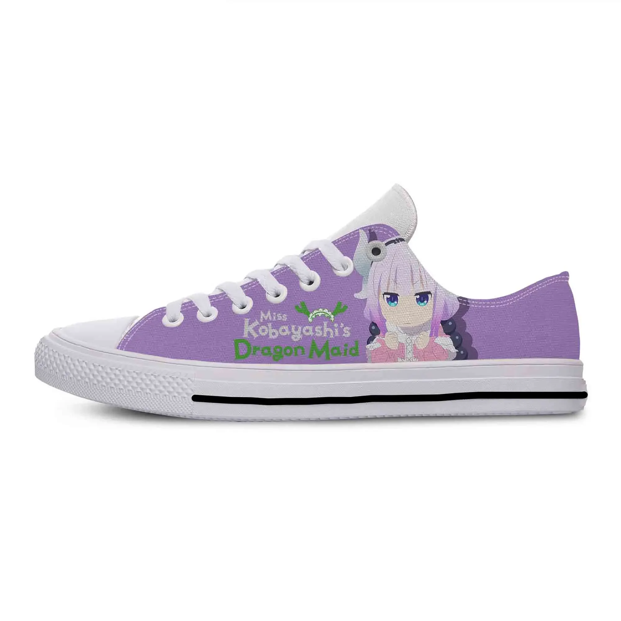 

Кроссовки мужские/женские из легкой ткани, аниме Miss Kobayashi's Dragon Maid, Модные низкие кеды с 3D принтом, Повседневные Дышащие кеды