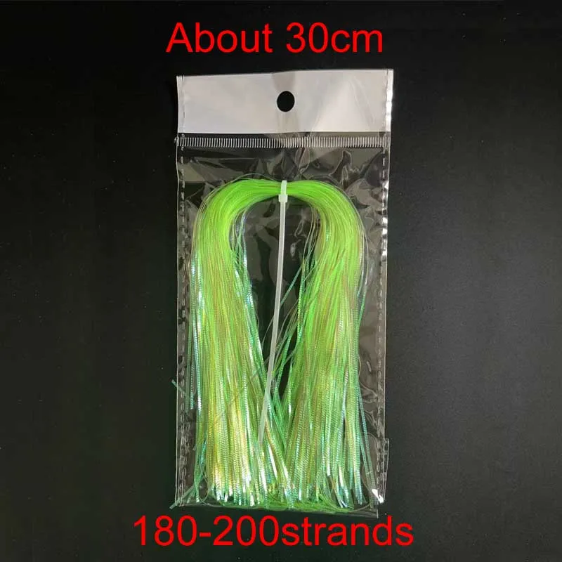 Description Picture 3 of item7color 1bag Fly Tying Gliss'n Glow Iridescent Flash Materials Trout Patterns 1mm Corrugated Flash Strands Sitmulating Fish Scale