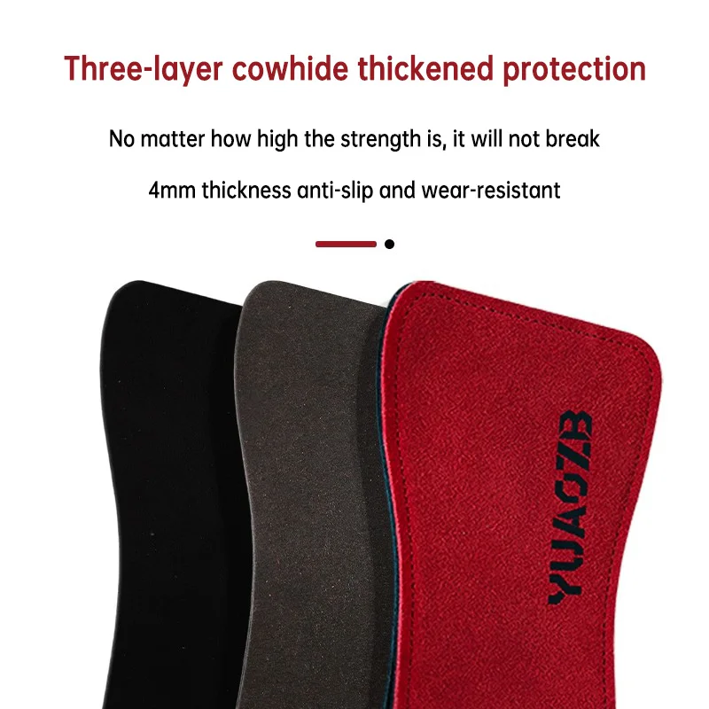 Thickened Gym Grips 4mm Cowhide Palm Guards Weightlifting Fitness Workout Gloves Grips with Wrist Wraps Training Equipment 4