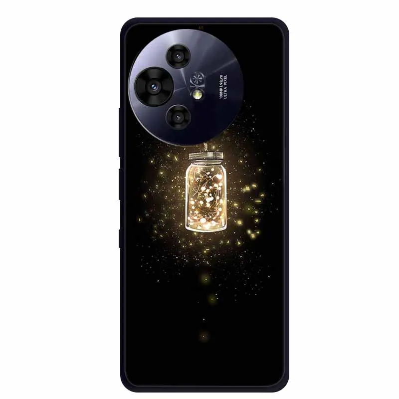 Black Silicone Protective Back Cover - Stylish and Durable Bumper Coque for TCL 50 Pro NxtPaper 5G