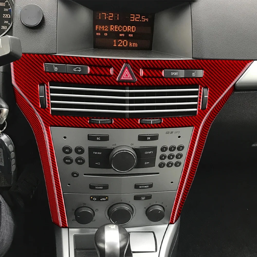 자동차 센터 콘솔 프레임 카본 파이버 스티커 (Vauxhall Opel Astra H MK5 2004 2005 2006 2007 2008 2009 2010 좌핸들/우핸들용)