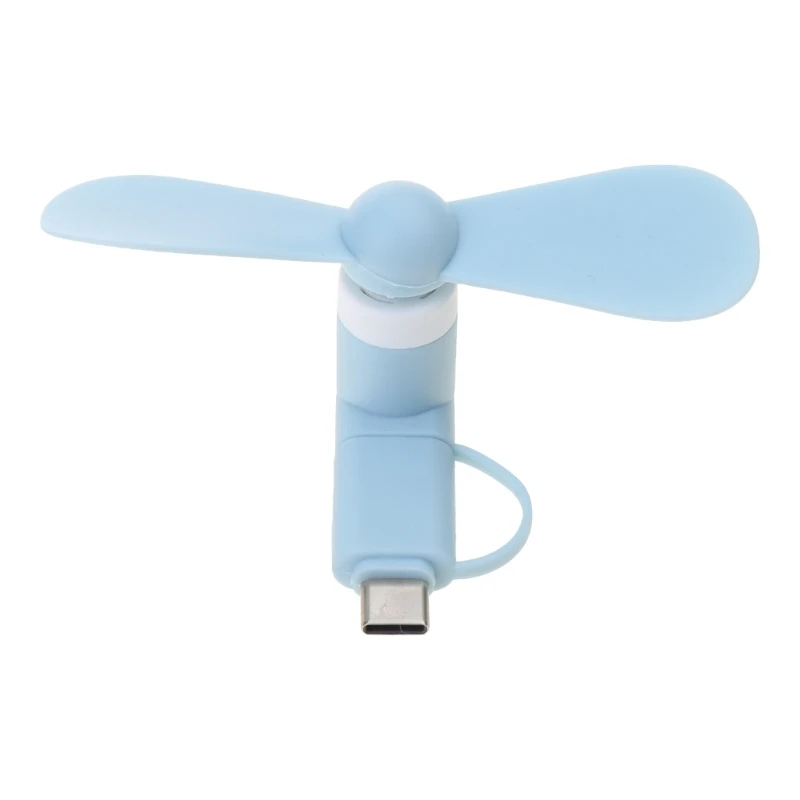 2 in 1 Cooler Type-C Handheld Cooling Fan Mini USB Fan Cell Phone Fans for android Micro USB Phones N3UC