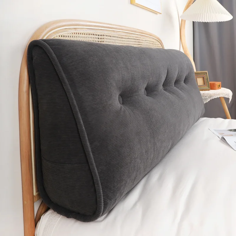 Bed Triangular Cushion Comfort Soft Bed Rest Reading Pillow Big Wedge Adult Backrest With Filler Reading Large Backrest 4
