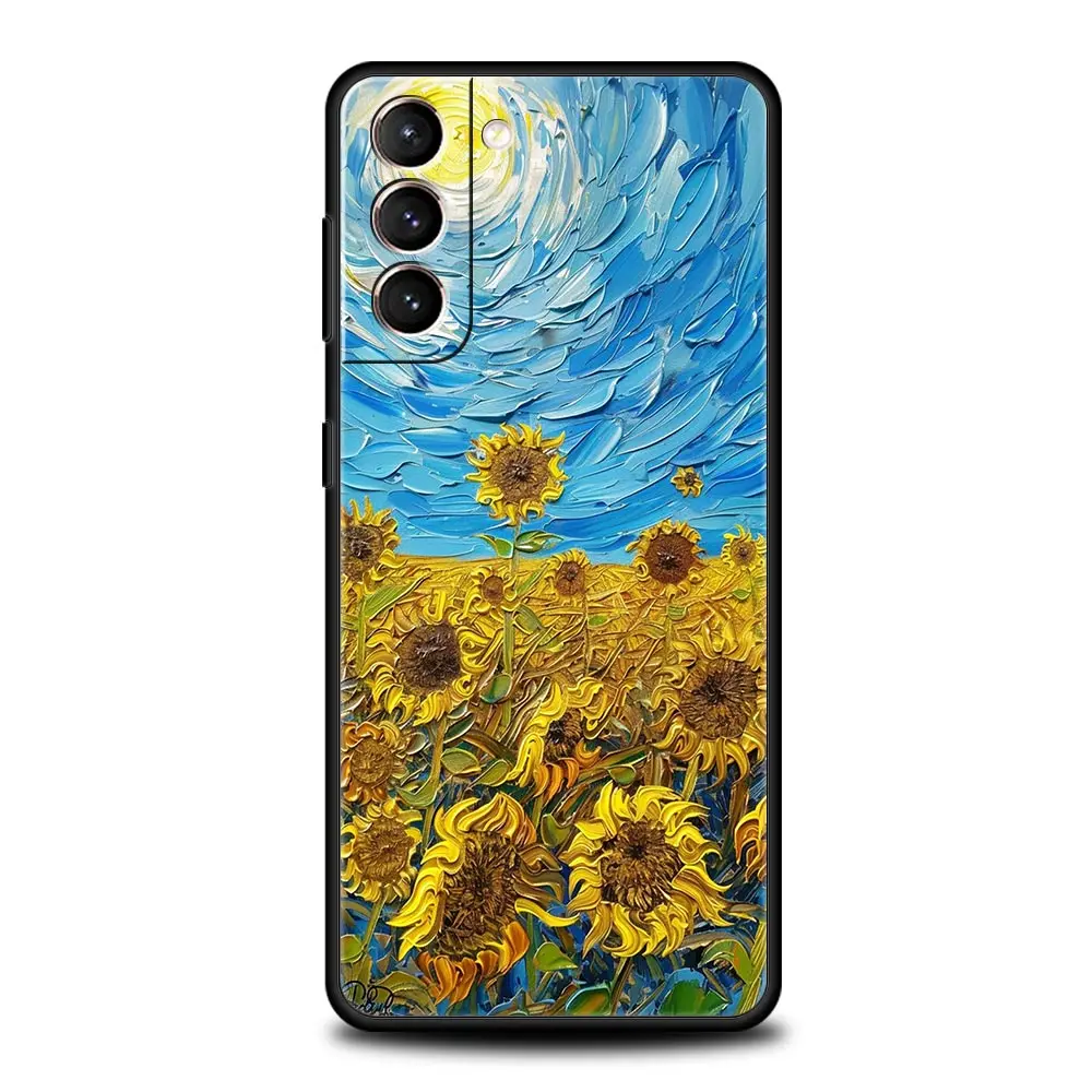 Van Gogh Sunflowers and Starry Night Art Phone Case