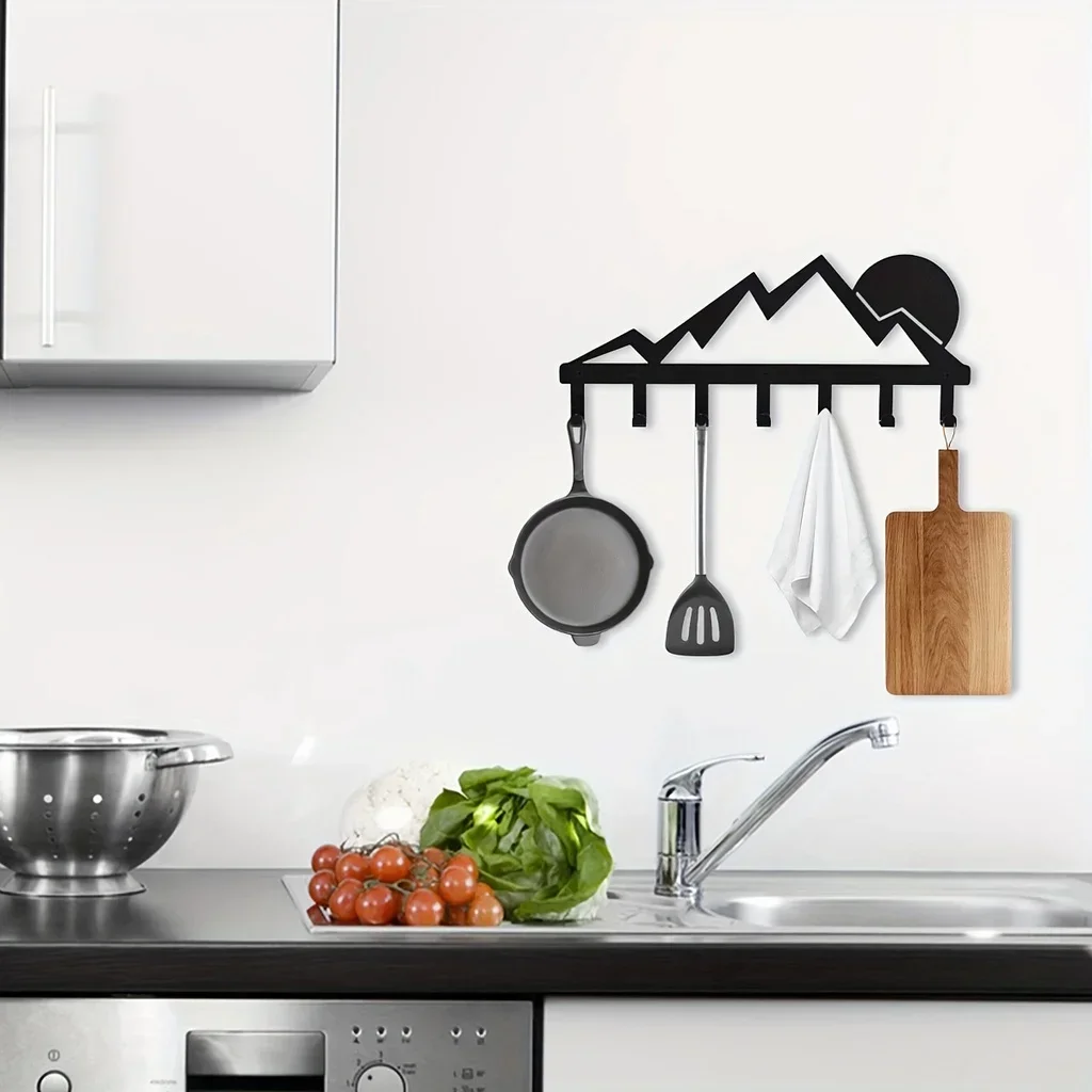 

Вешалка для пальто, многофункциональные крючки для гор и восхода солнца, вешалка для ключей, одежды, полотенец, многофункциональные вешалки, вешалка для полотенец