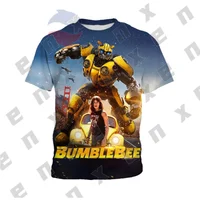 Transformers Bumblebee Children's Printed 3D Printed T-shirt with Summer Short Sleeves Cool Boys' and Children's T-shirts 1