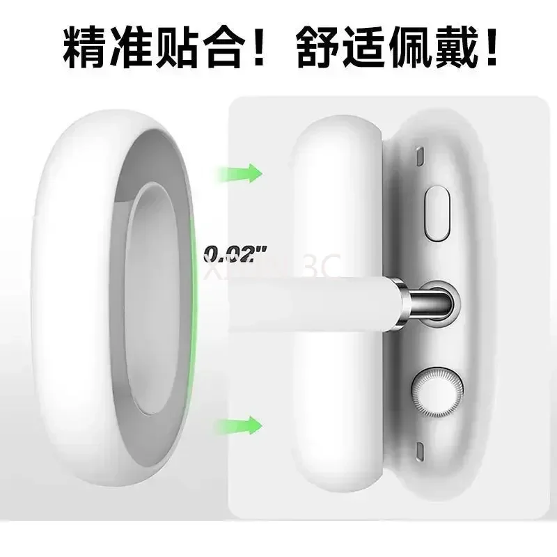 Orange Silicone Protective Cover for AirPods Max/2 - Four-in-One Design, Anti-Fall and Dust-Proof