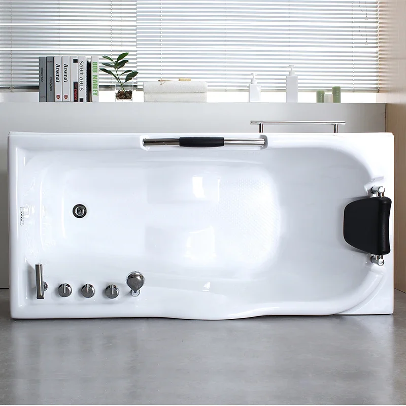 Acrylic small apartment home surf massage adult bathtub 1.4-1 meters wide 80 cm