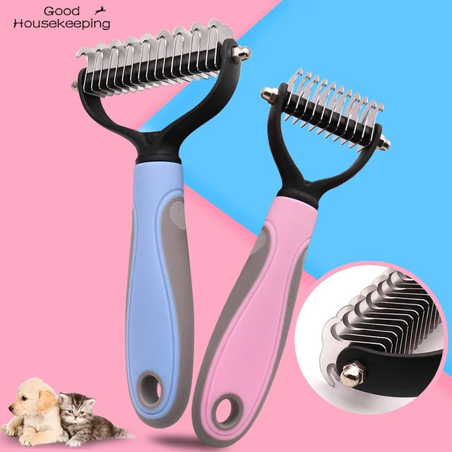 Pets Fur Knot Cutter Dog Grooming Shedding Tools Pet Cat Hair Removal Comb Brush Double sided Pet Products Suppliers 1