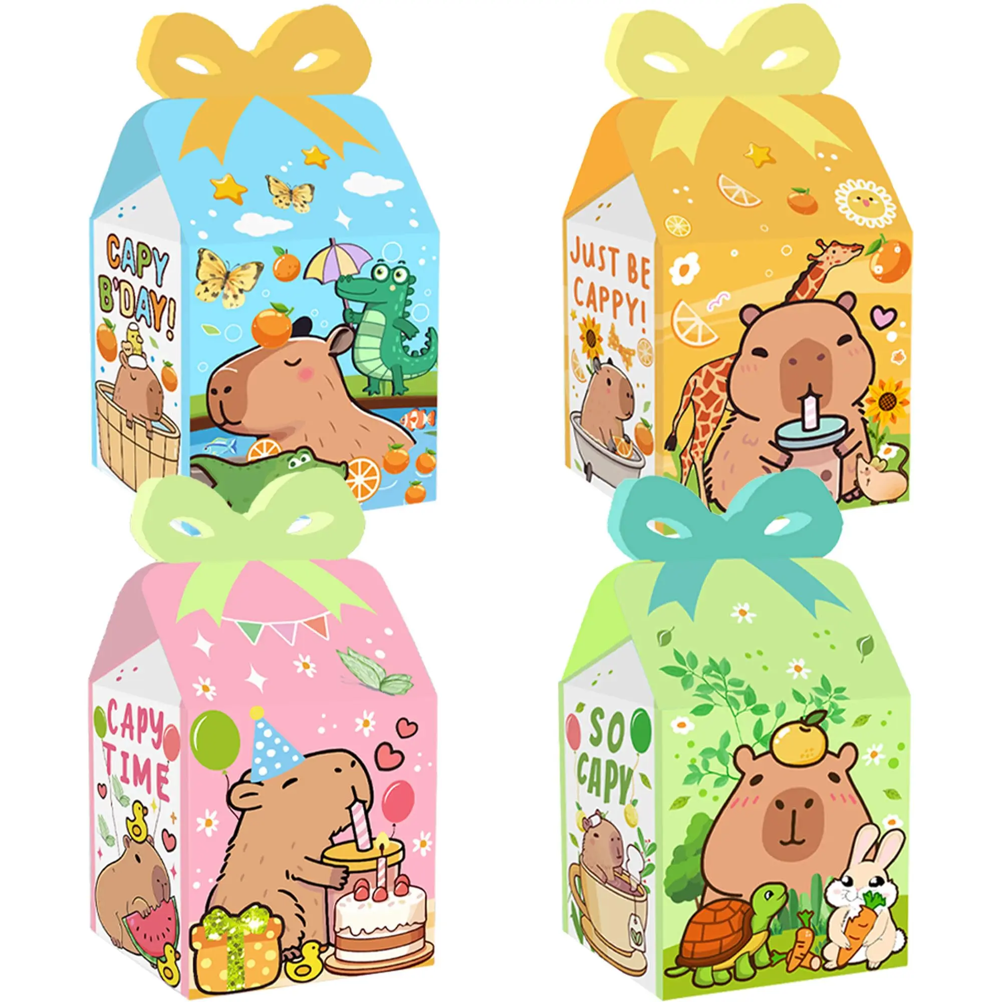 Capybara Party Candy Boxen Niedliche Capybara Goodie Bags Snack Boxen für Kinder Capybara Geburtstag Party Favors Geschenk Boxen – Detail 1