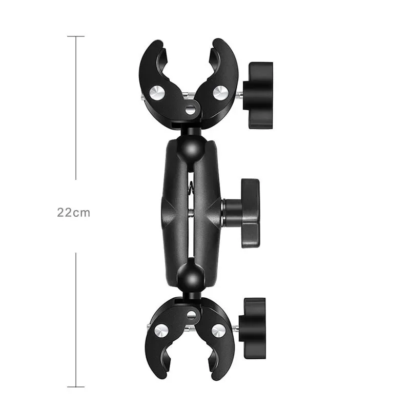 Versatile Double Socket Arm Clamp with Strong Clip