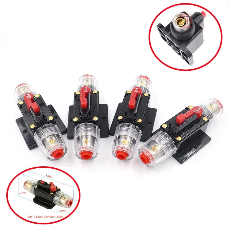 12V 24 V DC Circuit Breaker 20A 30A 40A 50A 60A 80A 100A 125A 150A Car Truck Audio Resettable Fuse voltage Power protection circuit breaker
