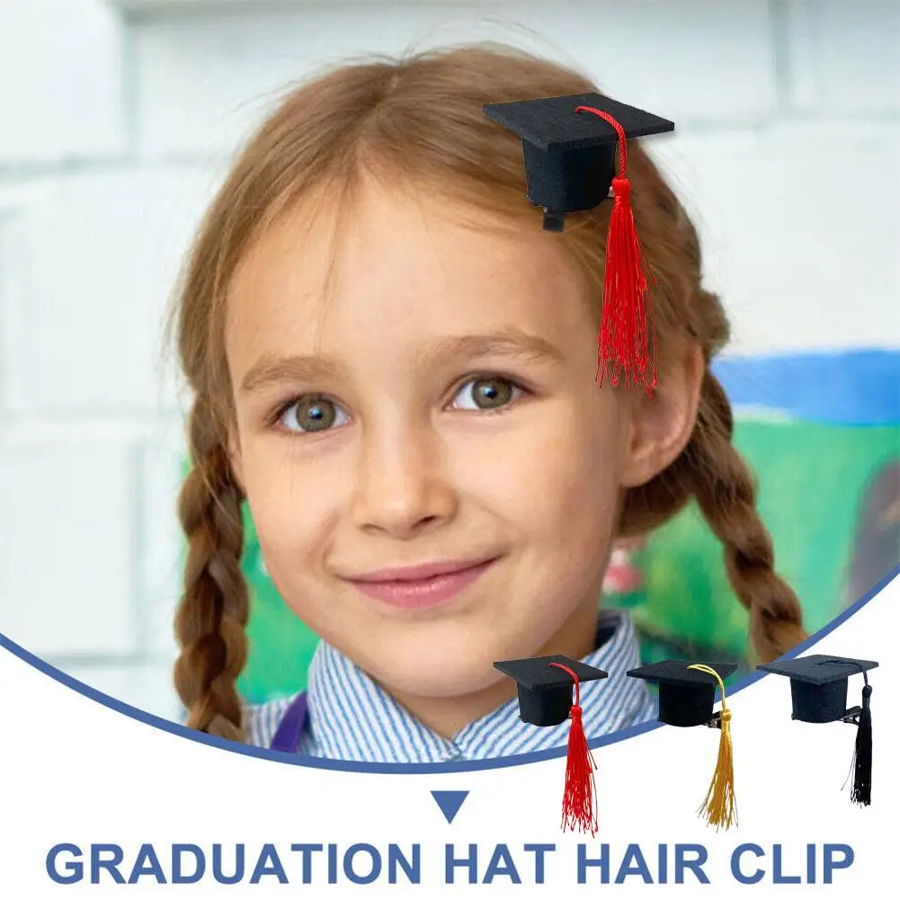 

Graduation Season Mini Doctor Cap Hairpin Graduation Hair Decoration Kindergarten Clips Headband Bachelor Graduation Cap X0S2
