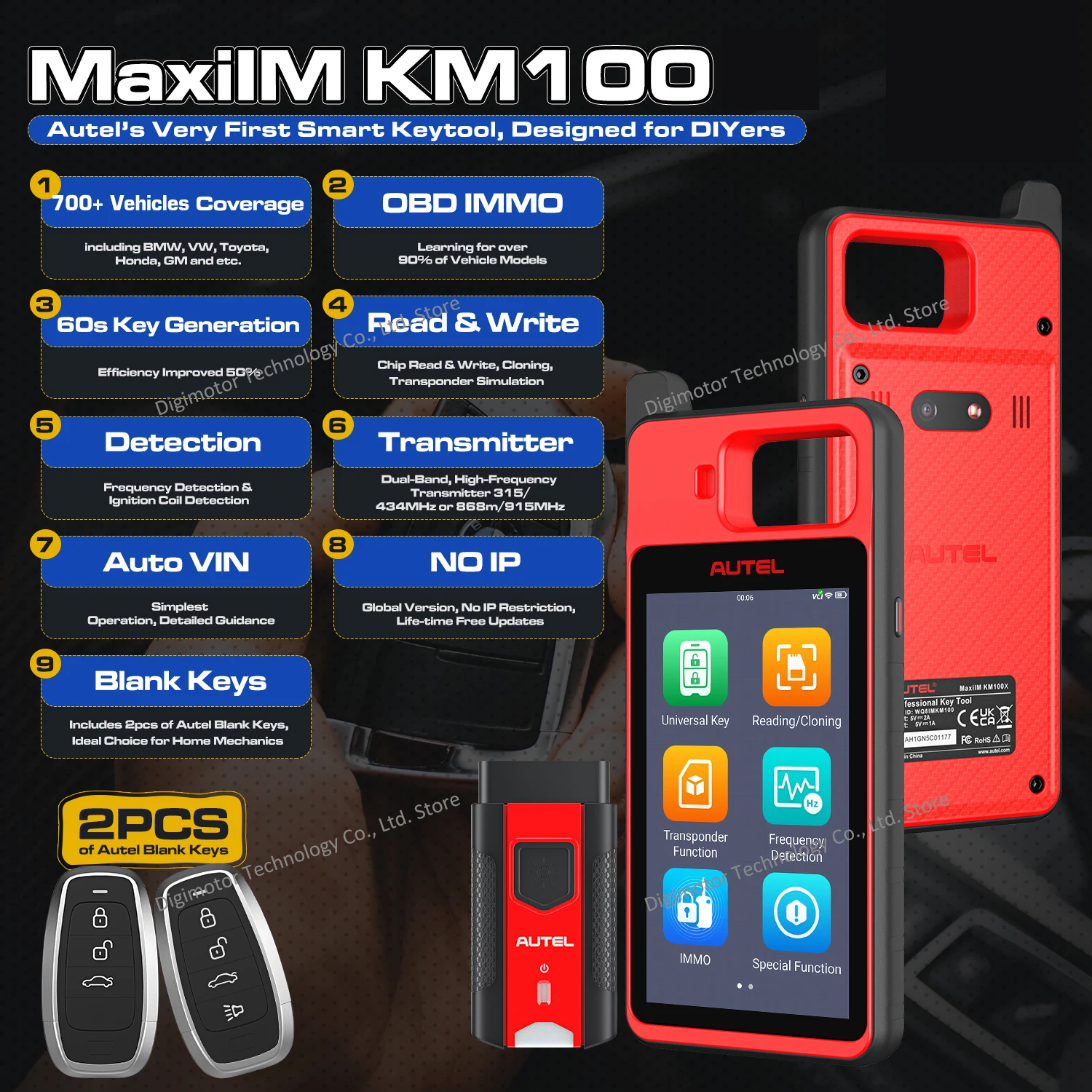 Autel MaxiIM KM100 Key Programmer أدوات مولد المفا...