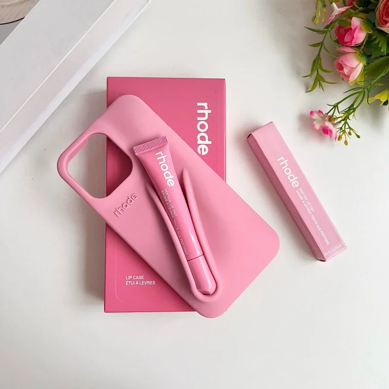 Chic Lipstick Holder Phone Case with Stylish Silicone Soft Cover