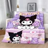 Printed Blanket Picnic Blankets Warm Sanrio Kuromi Blanket Soft and Comfortable Blanket Home Travel Birthday Gift 4