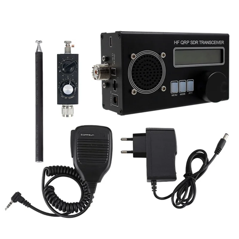 

USDX USDR HF QRP SDR Transceiver SSB/CW Transceiver 8-Band DSP SDR Transceiver QCX-SSB + QRP Shortwave Antenna EU Plug