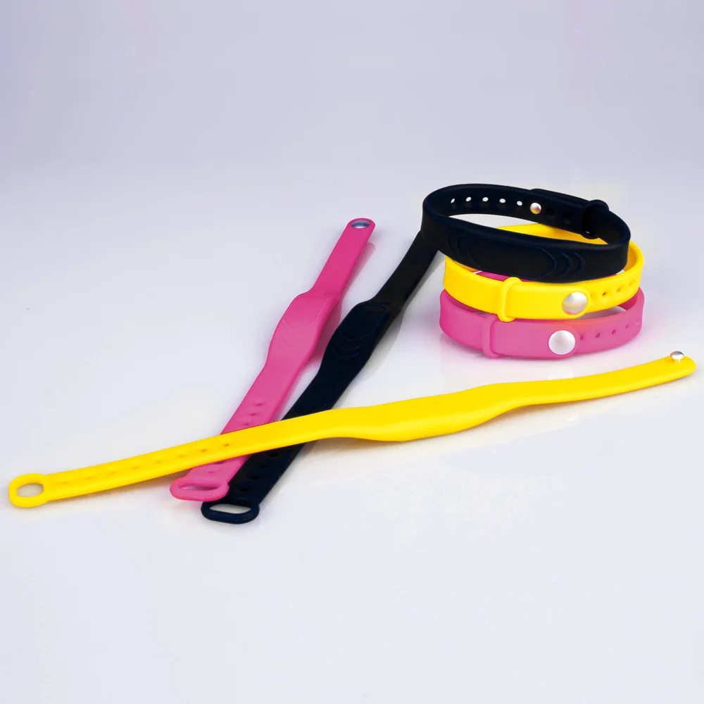 2PCS 125KHz ID EK4100 EM4100 Read Only Adjustable Waterproof Silicone Wristband RFID Bracelet Wrist Band Tag Access Control Card