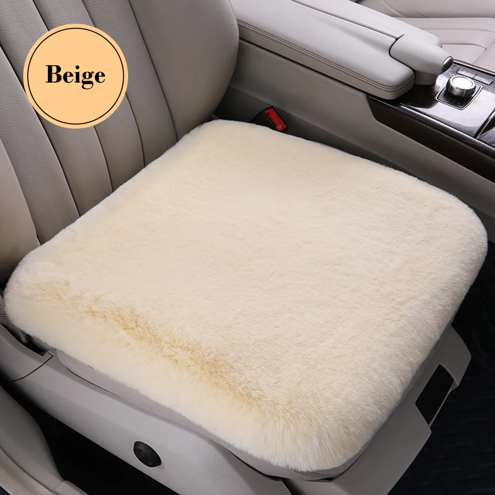 Autos itz kissen Winter plüsch Kaninchen fell Winter wärme dicke Wolle  einteiliges quadratisches Kissen für Haupt fahrer oder Copilot - AliExpress