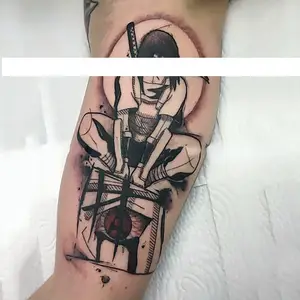 Impermeável bidimensional Naruto Uzumaki tatuagem adesivos, de