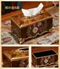 Resin Tissue Box, Exquisite, Hotel Carved, Car, Office Decoration, Home, Desktop Napkin Holder 5