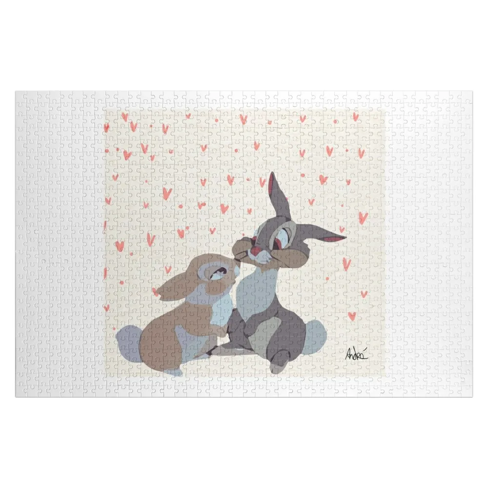 Thumper Kiss Jigsaw Puzzle Personalized Wooden Name Personalised Jigsaw Wood Adults Personalized Name Puzzle