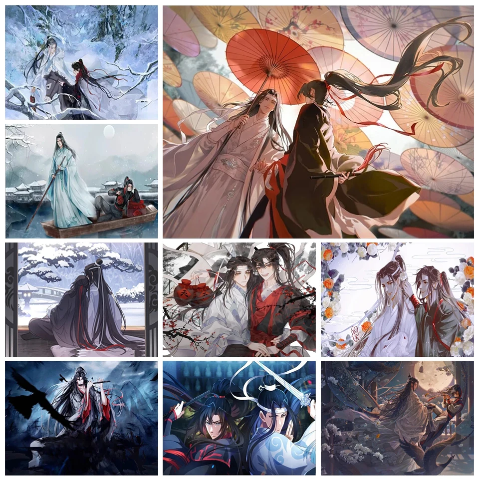 Anime Characters 5D Diamond Painting Kit Mo Dao Zu Shi Diamond Art Kit Bedroom Home Decor Christmas Birthday Gift YG4693