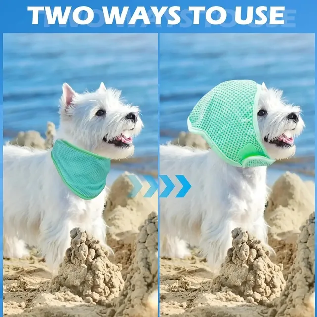 10PCS Reusable Dog Cooling Collar Summer Chill Scarf Breathable Heatstroke Prevention for Pet Outdoor Activities Walking Running 4