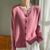 2024 Spring and Autumn New Cashmere Cardigan Coat Female Knitted Cardigan Women Cashmere Cardigan Sweater 4