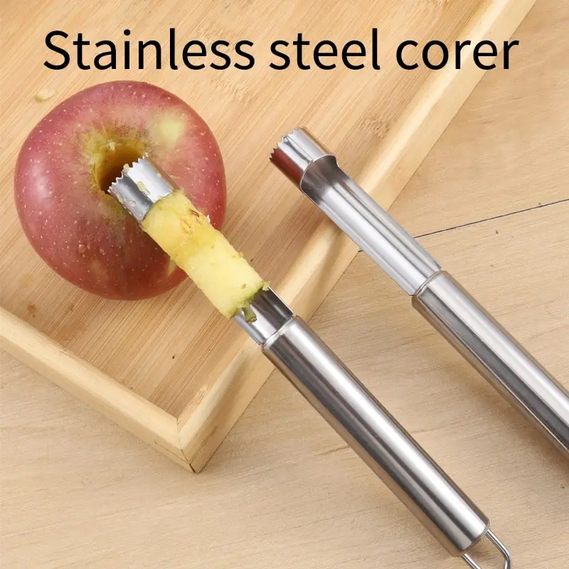 Stainless Steel Apple Corer Home Vegetable Tool Apples Pear Seed Remover Cutter Kitchen Gadgets Red Dates Corers Twist Fruit Core Remove Pit
