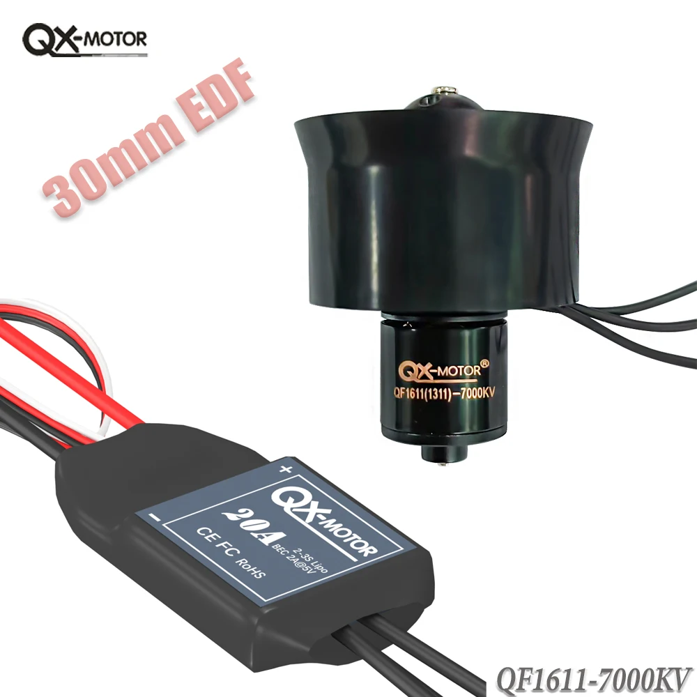 QX-MOTOR 30mm EDF with 14000kv 7000kv 6000kv 5000kv 4000KV Brushless Motor use 40A 20A ESC For Remote Controlled Toys Model Part 3