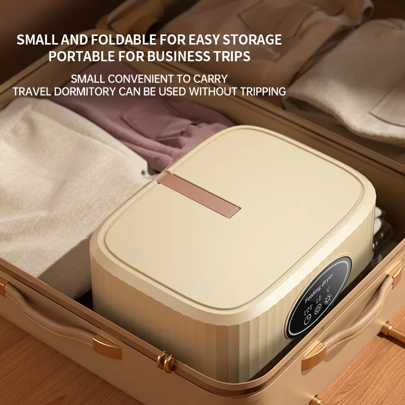 Portable Travel Foldable Electric Clothes Dryer Smart LCD Powerful Ultraviolet Sterilization Timing Costume Rack Drying Machine