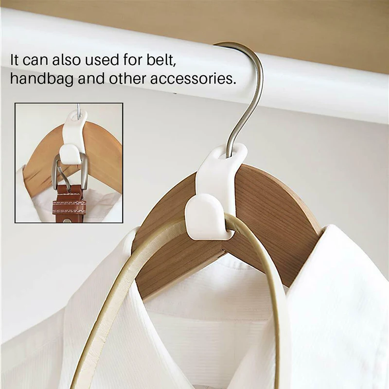 10/1pcs Plastics Hanger Connection Hook Stackable Space Saving Storage Multifunctional Hanging Clothes Rack Organizer Home