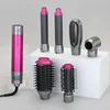 220V Professional Multifunctional 6 in 1 Hair Dryer Hair Curler Straighter Hot Air Comb Box Set Styling Tools Negative Ions 4