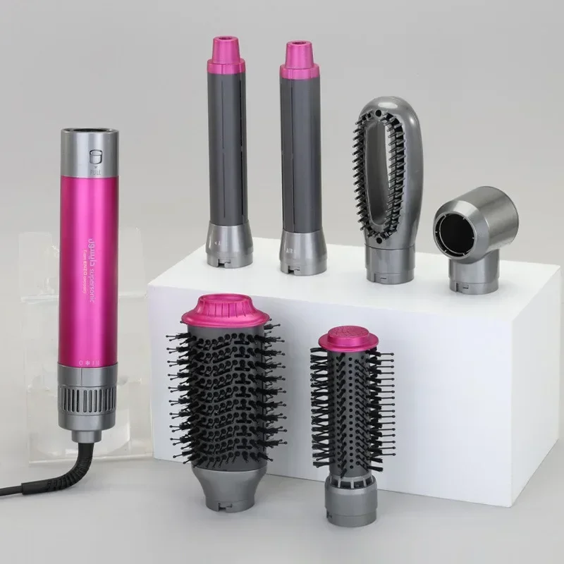 ENZO 220V Professional Multifunctional 6 in 1 Hair Dryer Hair Curler Straighter Air Comb Styling Tools Negative Ions Air Warp 4