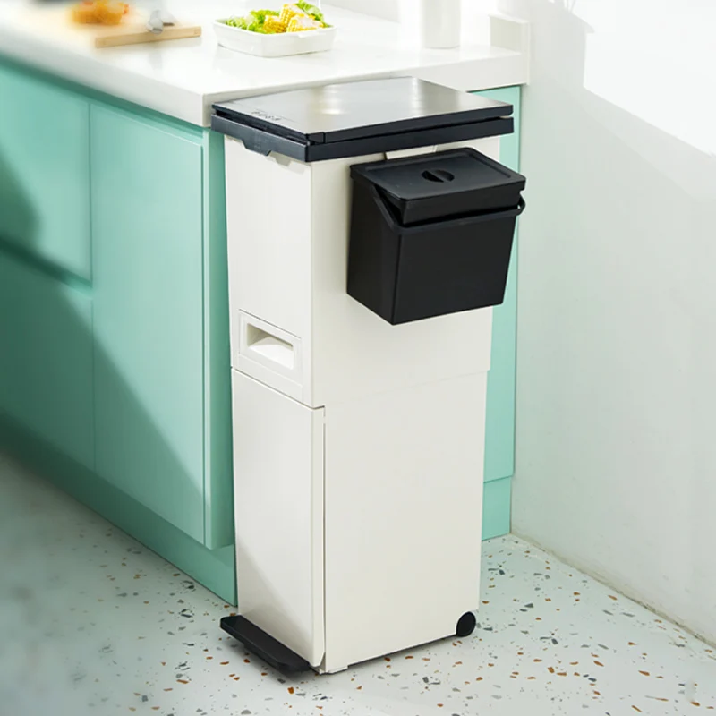 

Kitchen 30 Liter Trash Can Sink Sorting Storage Nordic Hidden Trash Can Nordic Style Herramientas De Limpieza House Accessories