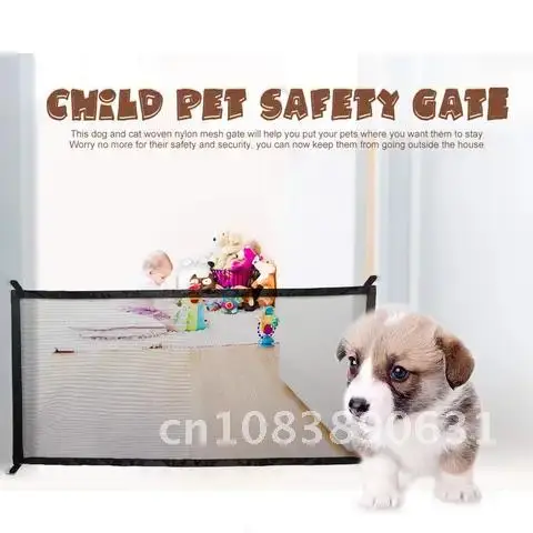 Clever Folding Mesh Pet Barrier Portable Dog Fence Suitable For Indoor And Outdoor Breathable Safety Cloth Protection