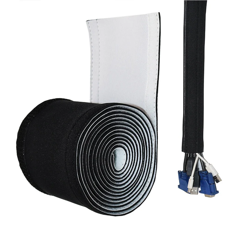 

Durable Cable Sheath Neoprene Wire 150 Degrees Celsius Cable Cover Organizer Flexible For Entertainment Venues For Homes Offices