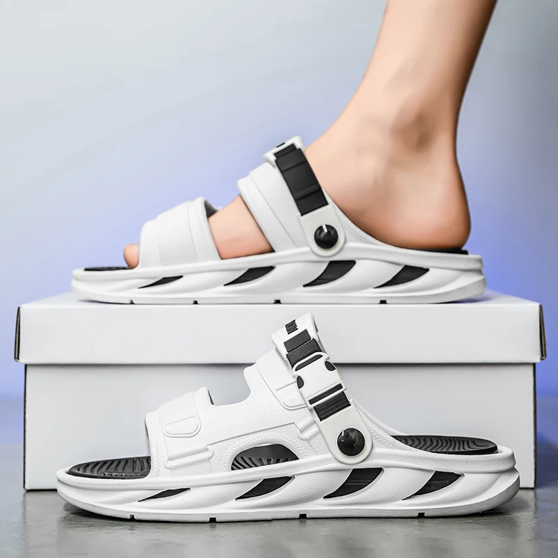 Men's Eva Soles, Casual Non-Slip Slippers, Open Shoes for Indoor and Outdoor Beach Shower, Spring and Summer