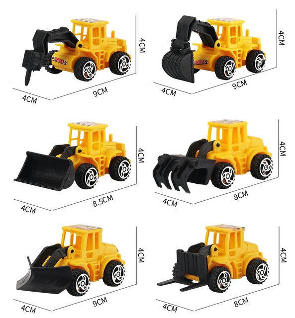 Vehicle Cake Decor Digging Machine Cake Toppers Road Sign Baby Shower Cake Supplies Birthday Party Decorations Kids