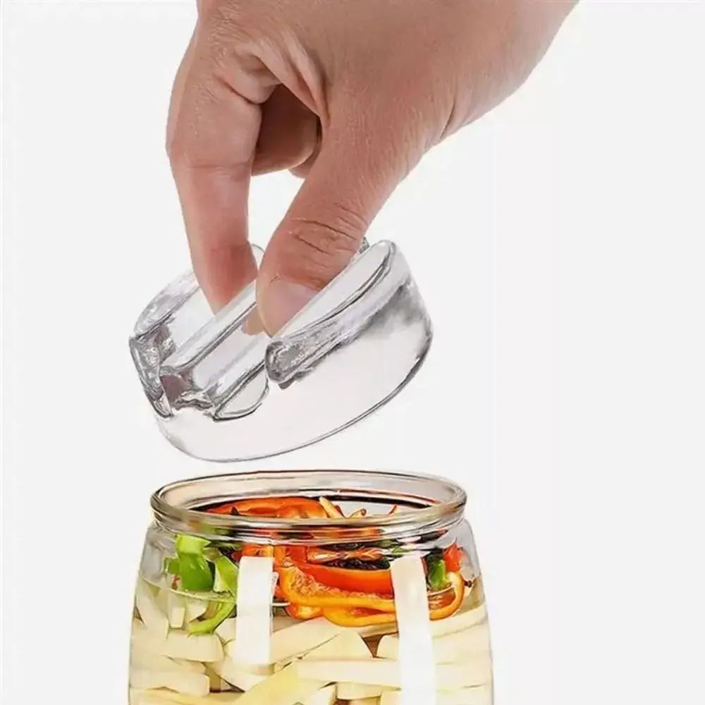 Food Cover Preservation Cover Portable Heavy Glass Fermenting Lid Pickle Jar Handle Lid Wide Mouth Dedicated Mason Jar Food Storage Fermenting