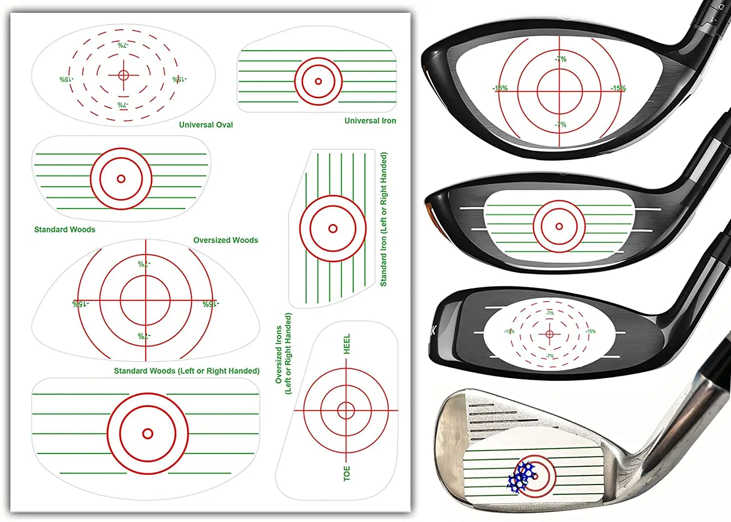 Golf Impact Stickers Sticker Oversized Wood Labels Roll Balls Hitting Recorder for Men Women Practice Drop Shipping 5