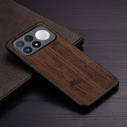 Custodia per telefono in PU pelle effetto legno premium - Copertura elegante e stilosa