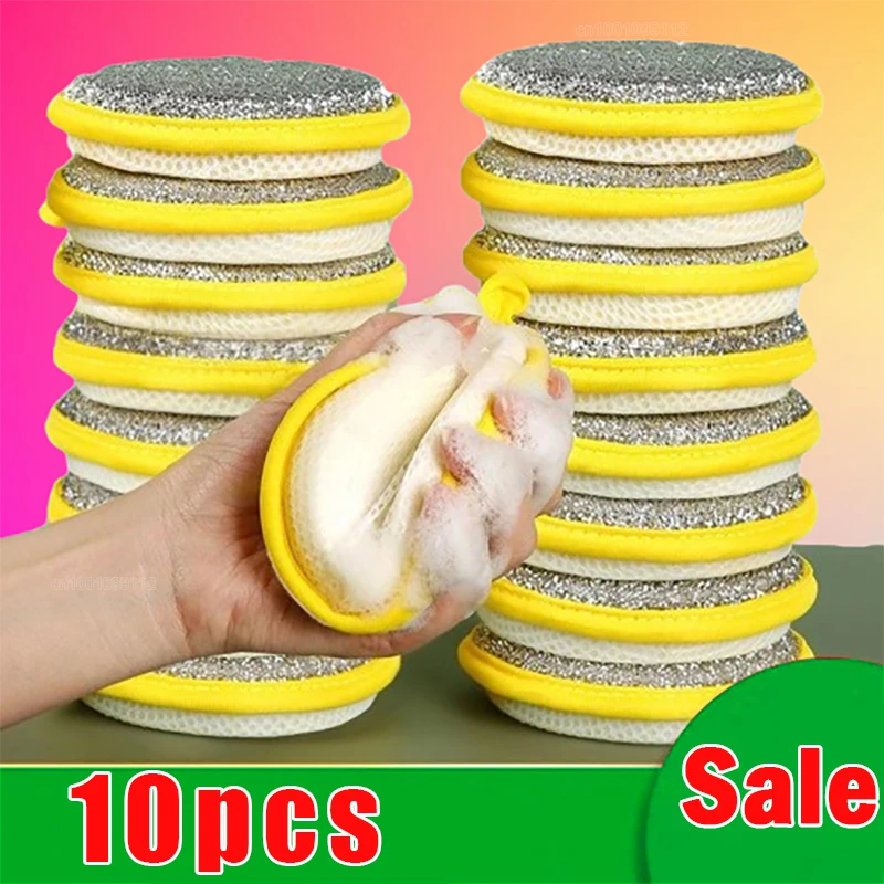 5/10Pcs Double Side Afwassen Spons Afwasborstel Pan Pot Schotel Wassen Sponzen Huishoudelijke Schoonmaken Keuken Gereedschap