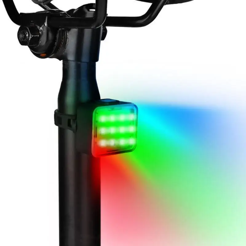 

Задний фонарь с 12 светодиодами, водонепроницаемый фонарь для ночной езды, яркий разноцветный фонарь для горного велосипеда, аксессуары