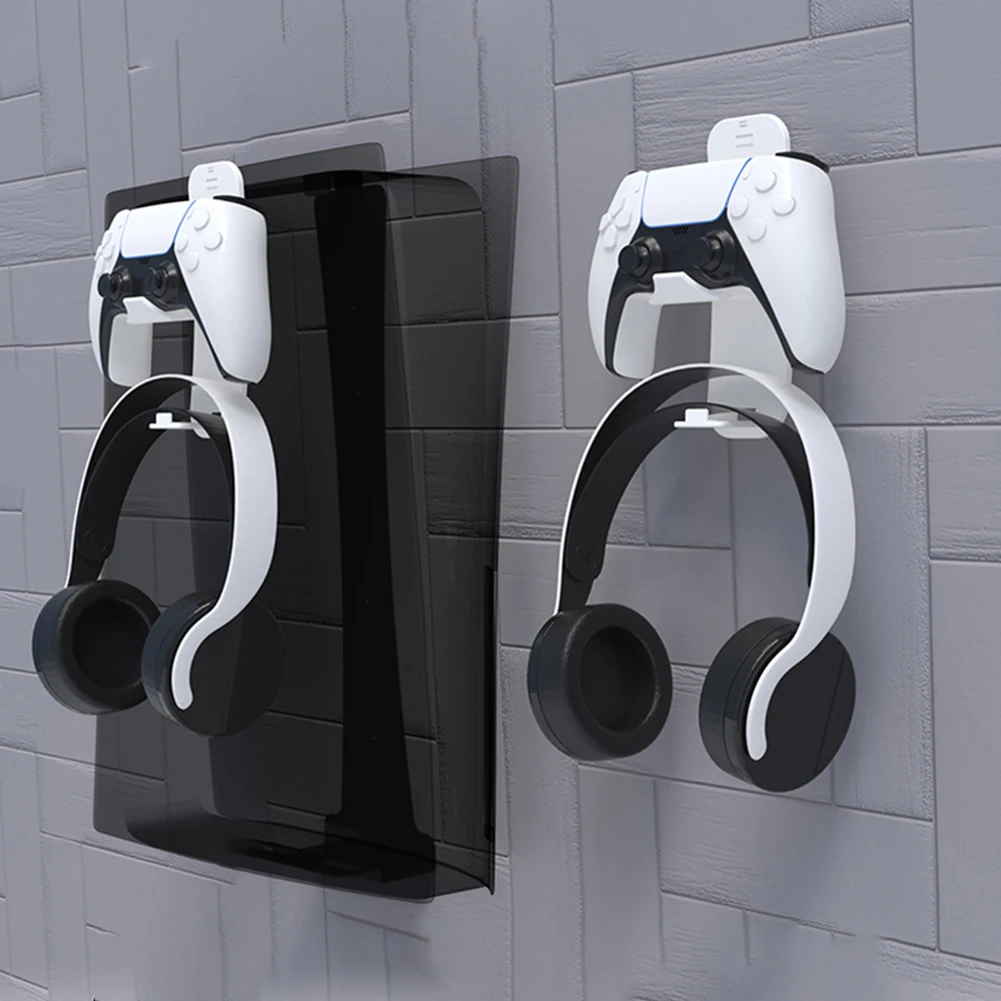 Per Ps5 Slim Host Display Holder Con Controller Headset Hook Storage Stand Stabile Per Ps5 Disc Version & Digital Edition