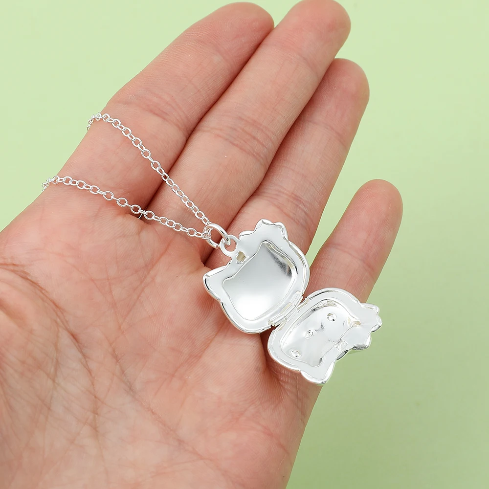 Collana Con Gatto In Argento Sterling 925 Per Donne, Ragazze - 7