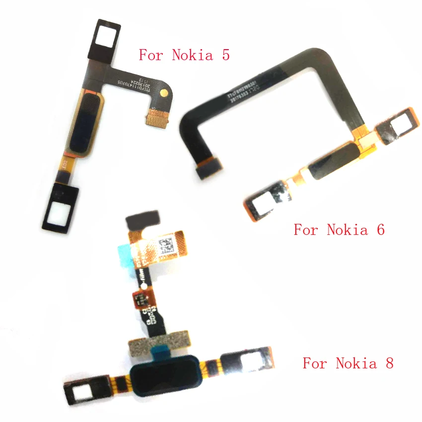 

For Nokia 5 6 8 Home Button Flex cable fingerprint key scanner Touch ID Sensor Return Functions