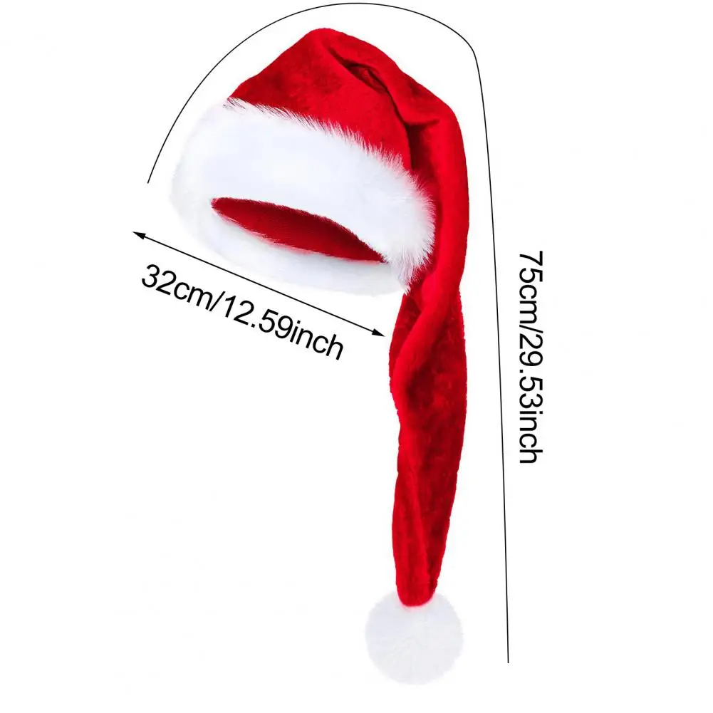 Santa Hat Long Xmas Velvet Santa Hat Winter Warm Costume Christmas Party Supplies for Cosplay Novelty Christmas navidad